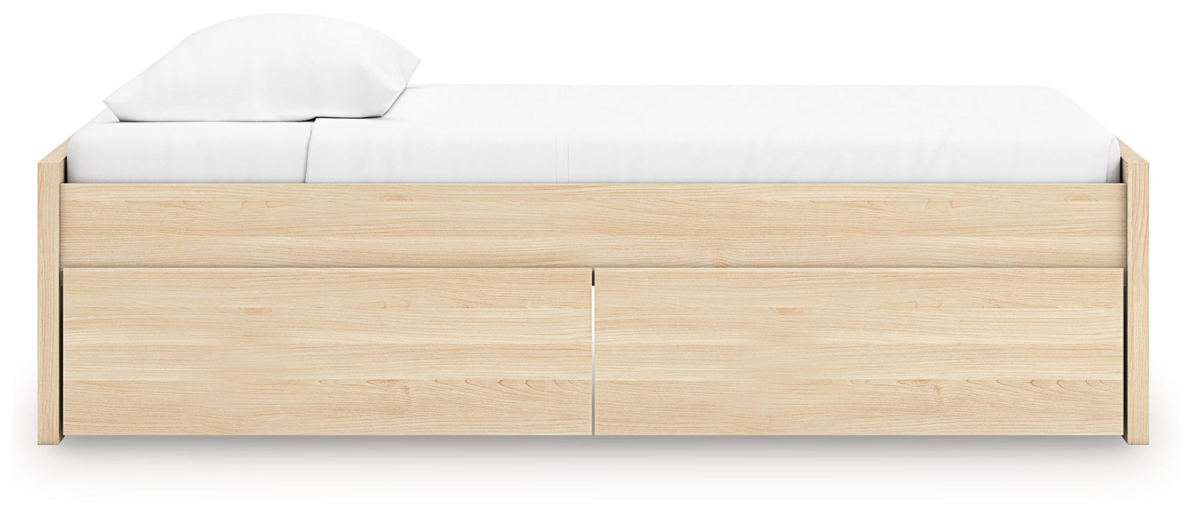Onita Natural Twin Platform Bed with 1 Side Storage (Online Special Price) - Ornate Home