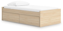 Onita Natural Twin Platform Bed with 1 Side Storage - Ornate Home