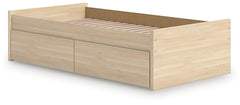 Onita Natural Twin Platform Bed with 1 Side Storage - Ornate Home