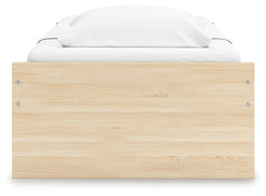 Onita Natural Twin Platform Bed with 1 Side Storage - Ornate Home