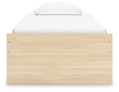 Onita Natural Twin Platform Bed with 1 Side Storage - Ornate Home