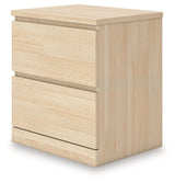 Onita Natural Two Drawer Night Stand (Online Special Price) - Ornate Home