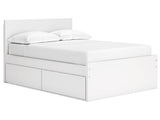 Onita White Full Panel Platform Bed with 1 Side Storage (Online Special Price) - Ornate Home