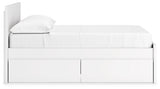 Onita White Full Panel Platform Bed with 1 Side Storage (Online Special Price) - Ornate Home