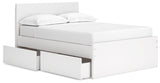 Onita White Full Panel Platform Bed with 1 Side Storage (Online Special Price) - Ornate Home