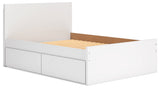 Onita White Full Panel Platform Bed with 1 Side Storage (Online Special Price) - Ornate Home
