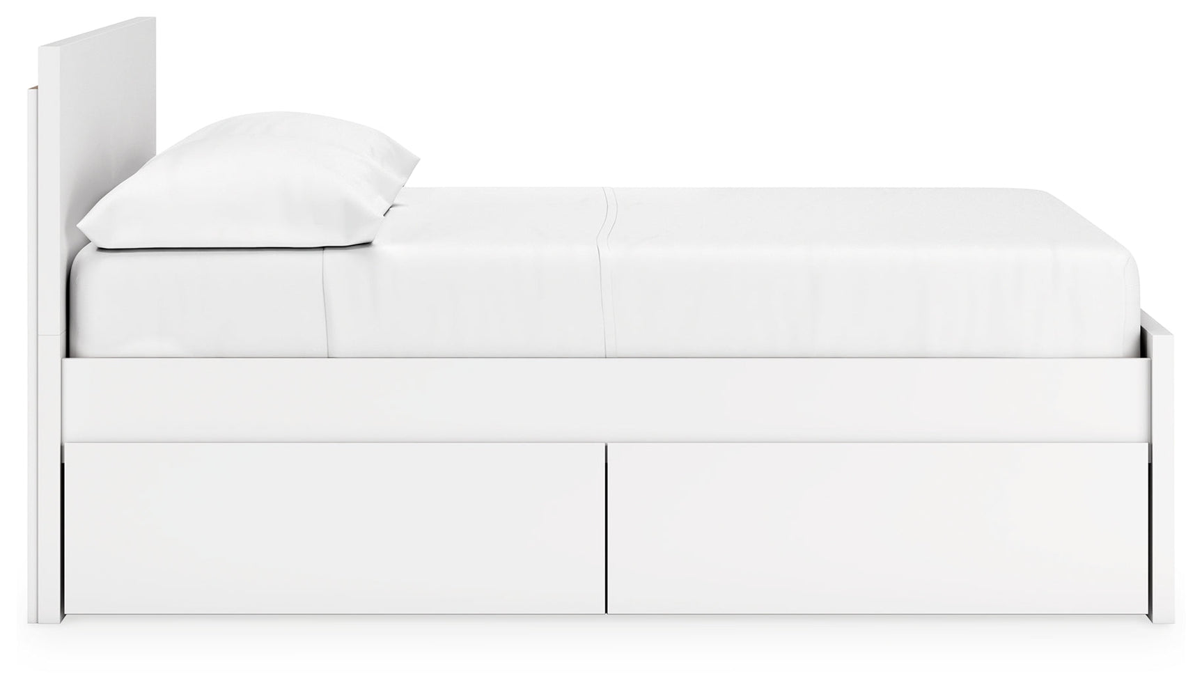 Onita White Full Panel Platform Bed with 2 Side Storage (Online Special Price) - Ornate Home