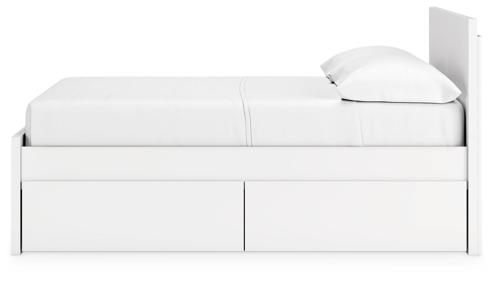 Onita White Full Panel Platform Bed with 2 Side Storage (Online Special Price) - Ornate Home