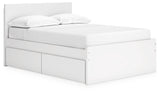 Onita White Full Panel Platform Bed with 2 Side Storage (Online Special Price) - Ornate Home