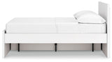 Onita White Full Panel Platform Youth Bed with 1 Side Storage - Ornate Home