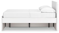 Onita White Full Panel Platform Youth Bed with 1 Side Storage - Ornate Home
