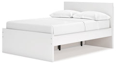 Onita White Full Panel Platform Youth Bed with 1 Side Storage - Ornate Home