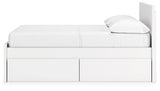 Onita White Full Panel Platform Youth Bed with 2 Side Storage (Online Special Price) - Ornate Home