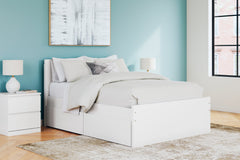 Onita White Full Panel Platform Youth Bed with 2 Side Storage - Ornate Home