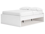 Onita White Full Platform Bed with 1 Side Storage (Online Special Price) - Ornate Home