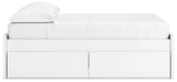 Onita White Full Platform Bed with 1 Side Storage (Online Special Price) - Ornate Home