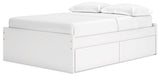 Onita White Full Platform Bed with 2 Side Storage (Online Special Price) - Ornate Home