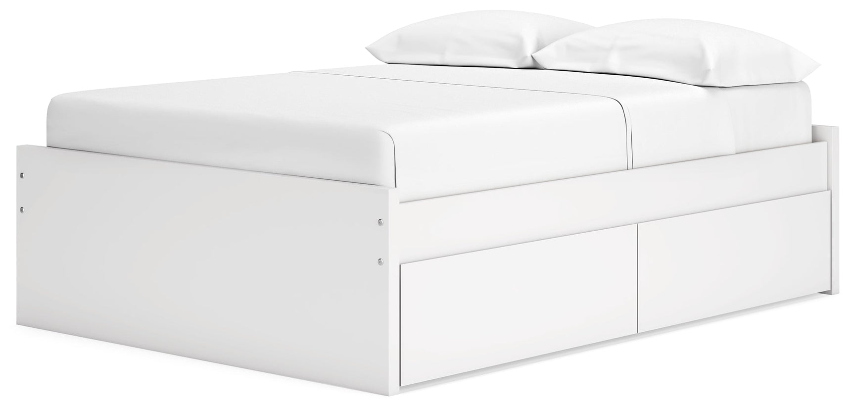Onita White Full Platform Bed with 2 Side Storage (Online Special Price) - Ornate Home
