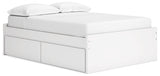 Onita White Full Platform Bed with 2 Side Storage (Online Special Price) - Ornate Home