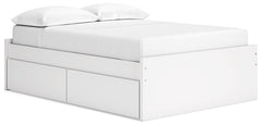 Onita White Full Platform Youth Bed with 1 Side Storage - Ornate Home