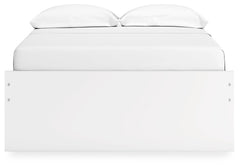 Onita White Full Platform Youth Bed with 1 Side Storage - Ornate Home