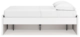 Onita White Full Platform Youth Bed with 1 Side Storage - Ornate Home
