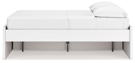 Onita White Full Platform Youth Bed with 1 Side Storage - Ornate Home