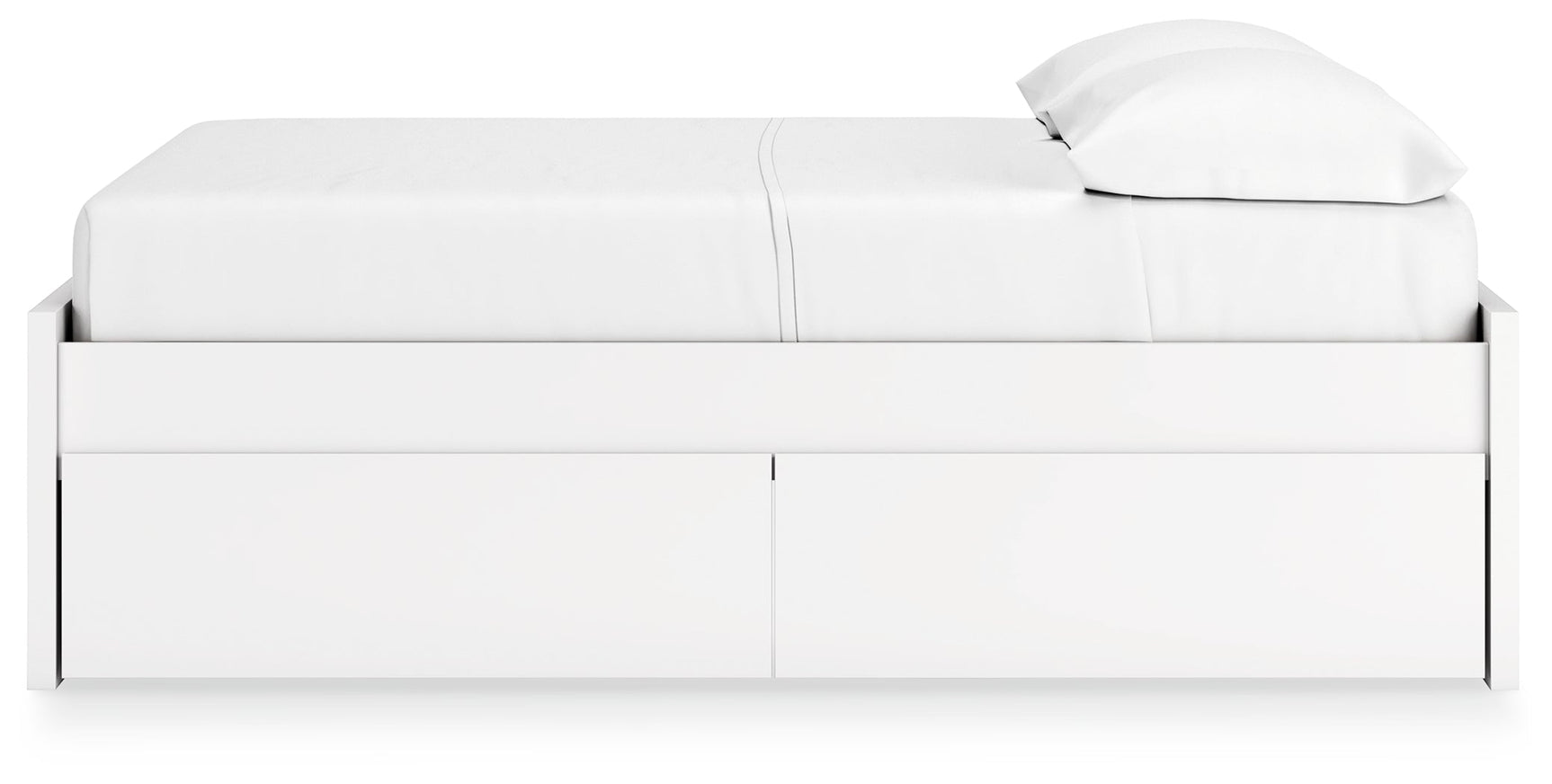 Onita White Full Platform Youth Bed with 2 Side Storage (Online Special Price) - Ornate Home