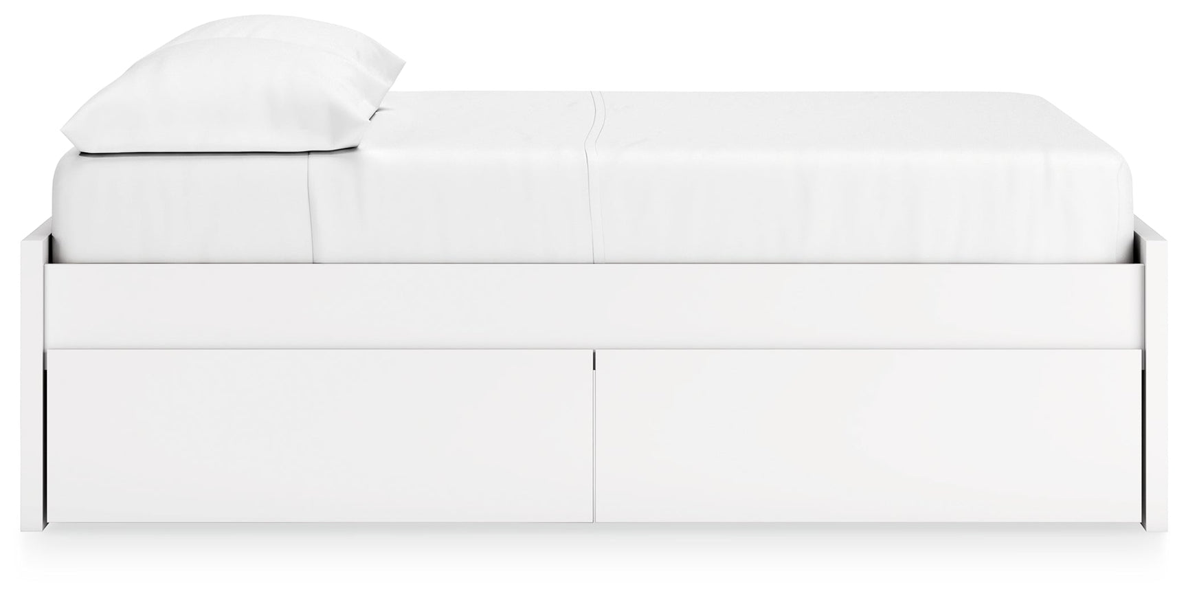 Onita White Full Platform Youth Bed with 2 Side Storage (Online Special Price) - Ornate Home