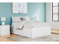 Onita White Full Platform Youth Bed with 2 Side Storage - Ornate Home