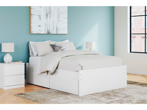 Onita White Full Platform Youth Bed with 2 Side Storage - Ornate Home
