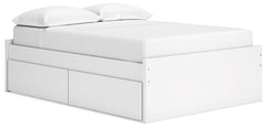 Onita White Full Platform Youth Bed with 2 Side Storage - Ornate Home