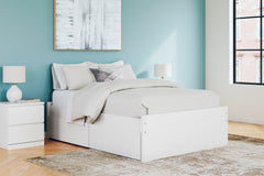 Onita White Full Platform Youth Bed with 2 Side Storage - Ornate Home
