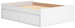 Onita White Full Platform Youth Bed with 2 Side Storage - Ornate Home