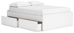 Onita White Full Platform Youth Bed with 2 Side Storage - Ornate Home