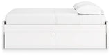 Onita White Full Platform Youth Bed with 2 Side Storage - Ornate Home