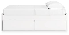 Onita White Full Platform Youth Bed with 2 Side Storage - Ornate Home