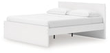 Onita White King Panel Platform Bed - Ornate Home