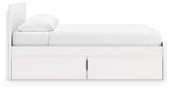 Onita White King Panel Platform Bed with 2 Side Storage (Online Special Price) - Ornate Home