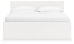 Onita White King Panel Platform Bed with 2 Side Storage - Ornate Home