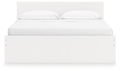 Onita White King Panel Platform Bed with 2 Side Storage - Ornate Home