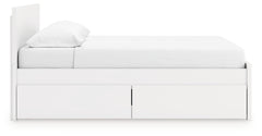 Onita White King Panel Platform Bed with 2 Side Storage - Ornate Home