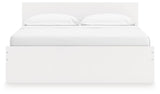 Onita White King Panel Platform Bed with Storage (Online Special Price) - Ornate Home
