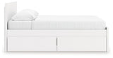 Onita White King Panel Platform Bed with Storage (Online Special Price) - Ornate Home