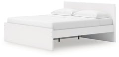 Onita White King Panel Platform Bed with Storage - Ornate Home