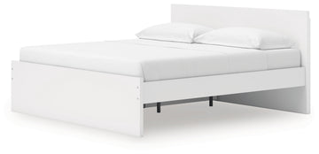 Onita White King Panel Platform Bed with Storage - Ornate Home