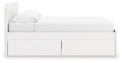 Onita White King Panel Platform Bed with Storage - Ornate Home