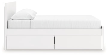 Onita White King Panel Platform Bed with Storage - Ornate Home
