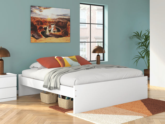 Onita White King Platform Bed - Ornate Home