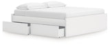 Onita White King Platform Bed with 1 Side Storage (Online Special Price) - Ornate Home